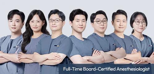 Full-time board-certified anesthesiologists