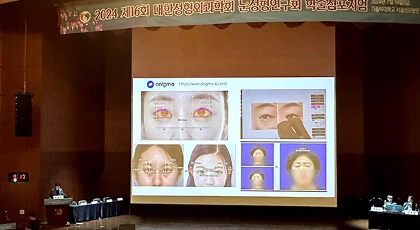 Presentation activities for domestic academic conferences and papers, including APS Eye Surgery Research Society symposiums