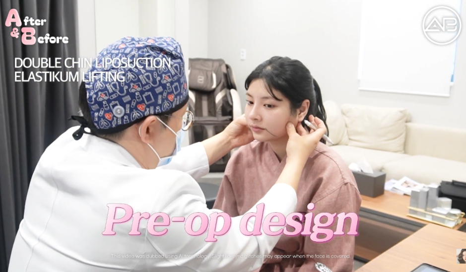 Professional facial assessment and pre-operative facial design by a plastic surgeon for personalized anti-aging treatment and facial contour correction in South Korea